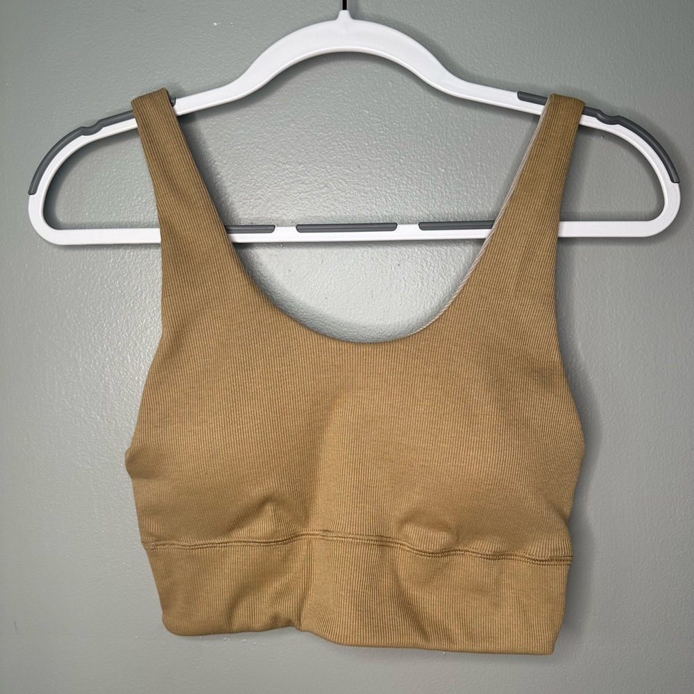 Wishlist Knit Reversible Bralette Mocha/Champagne Sz S-L